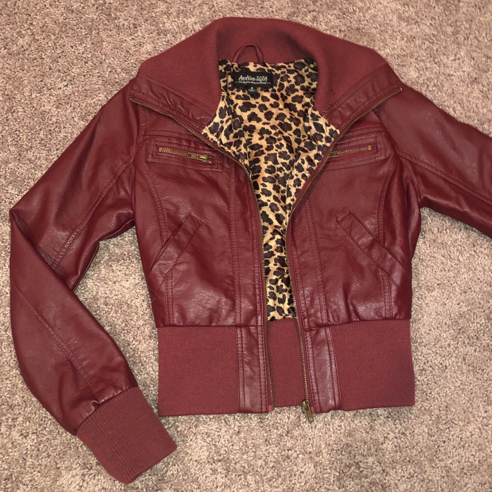 Burgundy Leather Jacket